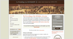 Desktop Screenshot of oldbaileyonline.org